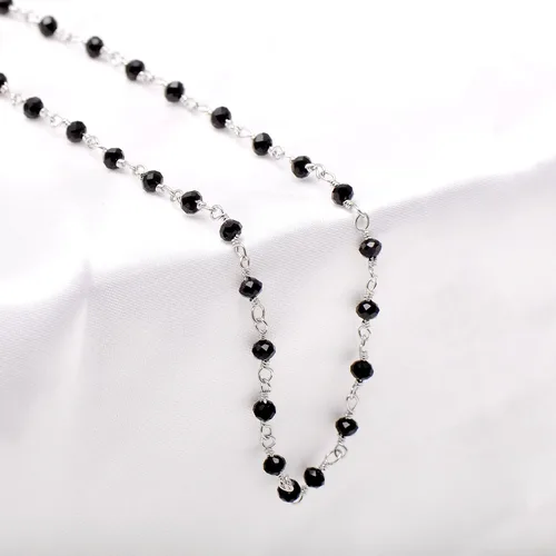 Vista 12 de Joseph Brothers Collar hecho a mano con cuentas negras y doradas para mujer, 14-24 pulgadas