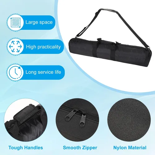 Vista 3 de PATIKIL Fundas de transporte para trípode de 27.56 x 5.12 pulgadas, 1 paquete de bolsa de trípode acolchada de nailon con asas para soportes de luz
