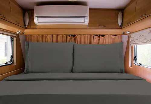 Vista 43 de Mocassi Juego de sábanas de lujo de 4 piezas, calidad prémium de hotel de 1800 hilos, ajuste fácil, sábanas y fundas de almohada resistentes a