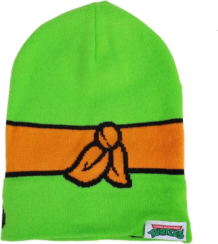 Vista 5 de Bioworld TMNT Rolldown Mikey - Gorro de malla para adultos, color verde, Verde