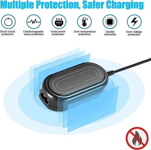 Vista 4 de TKDY ACK-E5 Adaptador de corriente alterna continua LP-E15 Batería ficticia DR-E5 Kit de cargador de acoplador de CC para cámaras réflex digitales