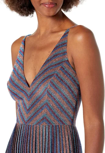 Vista 3 de DRESS THE POPULATION Vestido de fiesta plisado sin mangas Haley para mujer