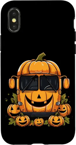Vista 5 de iPhone 16 School Bus Pumpkin Halloween Driver Pumpkins Ride Spooky Fun Case