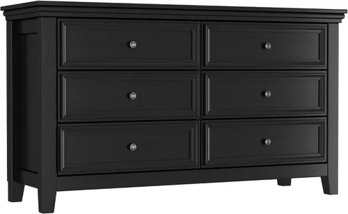 Vista 17 de BOSHIRO Cómoda de granja de 3 cajones para dormitorio - 31.5" de ancho 3 cajones de almacenamiento como mesita de noche o cómoda de pie