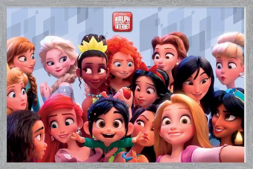 Vista 16 de Trends International Disney Wreck It Ralph: Ralph Breaks The Internet - Póster de pared de princesa, 14.725 x 22.375 pulgadas, versión enmarcada
