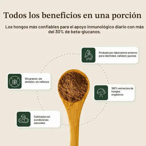 Vista 8 de Real Mushrooms - Cápsulas orgánicas de cola de pavo para el bienestar, 90