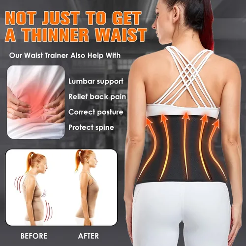 Vista 4 de YADIFEN Corset Waist Trainer for Women, Latex Waist Cincher Workout Body Shaper Breathable Girdle Sport Belt
