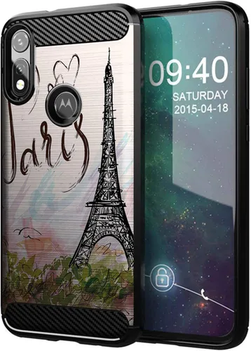 Vista 9 de CasesOnDeck - Funda compatible con Motorola Moto E (2020), diseño delgado, flexible, elegante, de protección contra golpes, funda de poliuretano