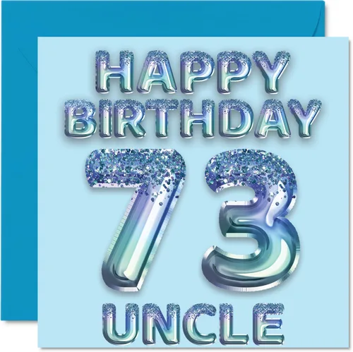 Vista 298 de Stuff4 Tarjeta de primer cumpleaños para niños, globo de fiesta con purpurina azul, tarjetas de feliz cumpleaños para niño de 1 año, nieto, hijo, 57