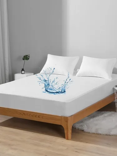 Vista 2 de Bedecor Paquete de 2 protectores de colchón Twin tamaño individual, protección impermeable, cubierta superior suave de algodón de rizo, para bebés