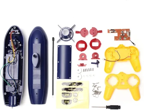 Vista 9 de GoolRC Mini submarino RC, barco de control remoto de 2.4 GHz, 6 canales DIY bajo el agua barco RC