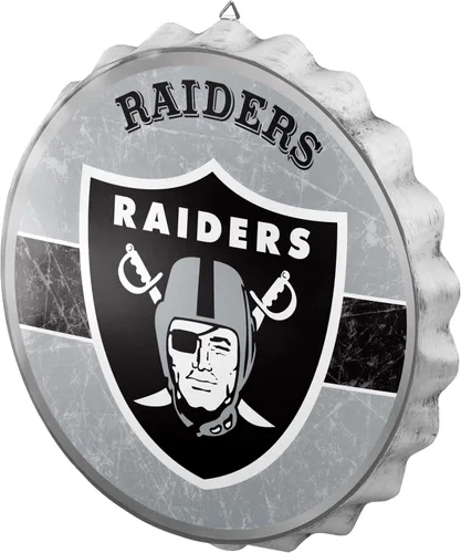 Vista 10 de NFL Team Logo Distressed Metal Hanging Wall Bottle Cap Sign