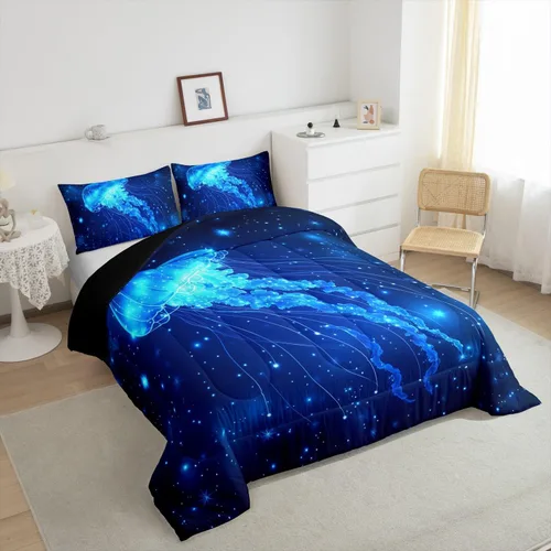 Vista 256 de Erosebridal Juego de edredón de hojas de cannabis, juego de ropa de cama de marihuana con estampado colorido de plantas, decoración bohemia de 2