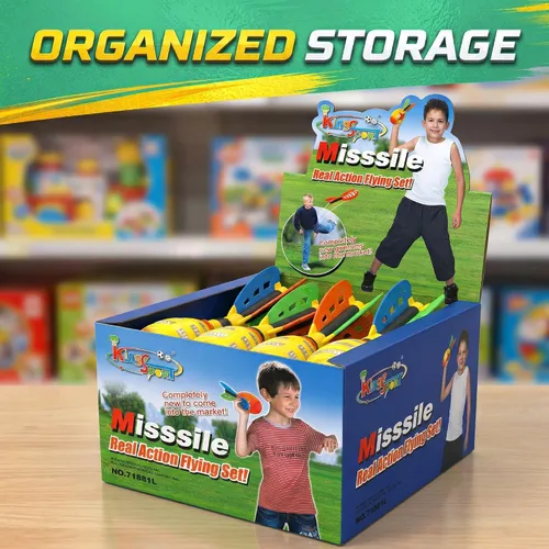 Vista 7 de Liberty Imports Paquete de 12 balones de fútbol de espuma voladora con cola, aviadores deportivos de bolsillo, juguetes para niños, actividades al