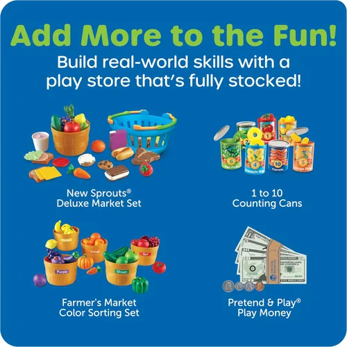 Vista 7 de Learning Resources Pretend & Play Caja registradora de enseñanza, -, Rojo/Azul