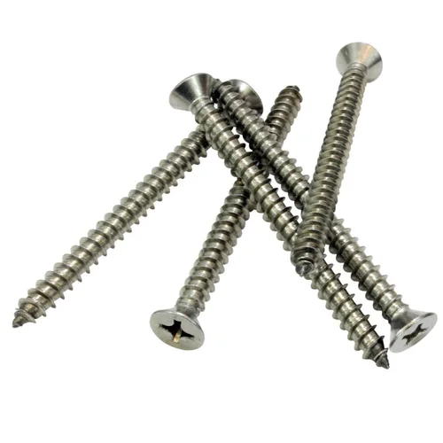 Vista 10 de Tornillo Phillips de cabeza plana de acero inoxidable Bolt Dropper #4 x 1/4" (6,35 mm) (100 unidades), tornillos de chapa metálica de acero