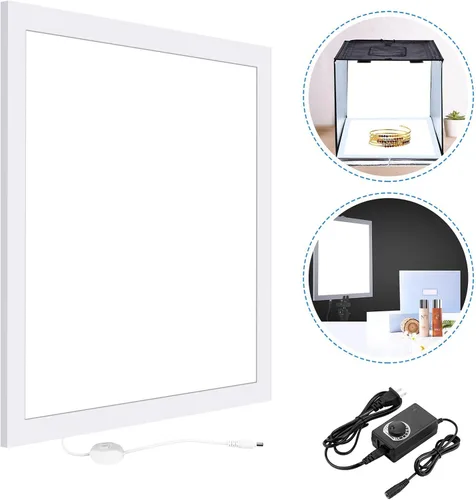 Vista 8 de PULUZ Caja de luz para fotografía, tienda de campaña profesional regulable de 16 x 16 pulgadas + lámpara LED de 15 x 15 pulgadas para fotografía