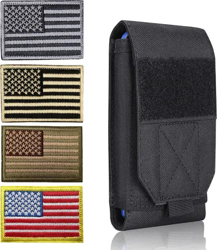 Vista 16 de Funda táctica negra Molle para teléfono celular, resistente al agua, para iPhone 11, 12, 13 Pro Max, para Samsung S22, S21, S20, FE, Note 20, A13