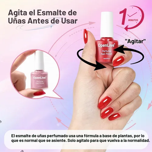 Vista 3 de OpenLive Juego de esmaltes de uñas de perfume de 32 colores, rojo, rosa y verde, juego de esmalte de uñas de secado rápido para mujeres, salón