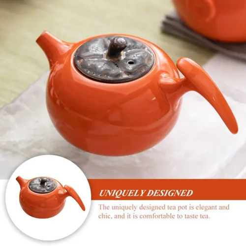 Vista 4 de Tetera de cerámica elegante hervidor de té para el hogar, cocina elegante, accesorio de té, accesorios para el hogar, suministro de té, tetera