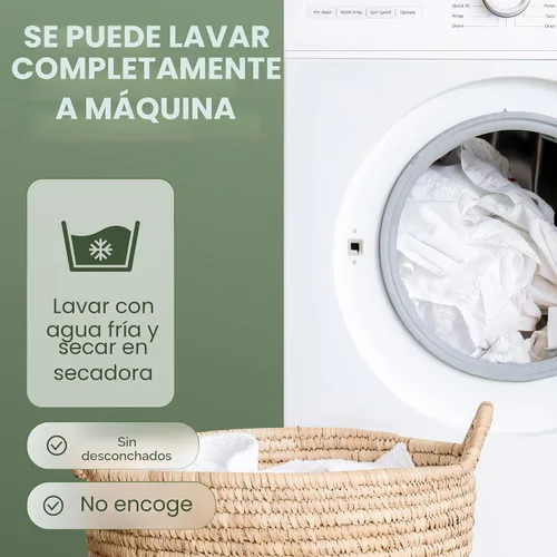 Vista 8 de Cubrecolchón extra grueso con bolsillo profundo de 20 pulgadas, tamaño Blancanieves