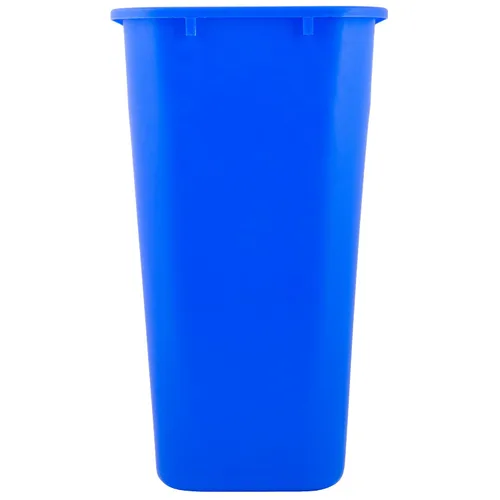 Vista 3 de TableTop King Cubo de basura rectangular azul de 41 cuartos de galón / 10 galones