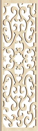 Vista 39 de 9 3/8 pulgadas de ancho x 24 3/8 pulgadas de alto x 1/4 de alto Smithfield paneles de pared de madera con calado, abedul