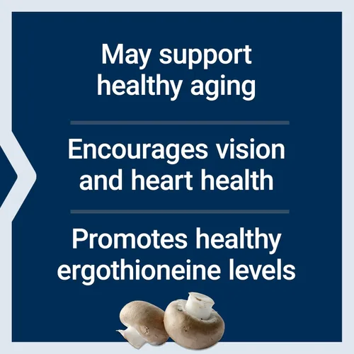 Vista 4 de Life Extension Essential Youth L-Ergothioneine – Promueve la longevidad y el envejecimiento saludable – Sin gluten – OGM – Vegetariano – 5 mg – 30