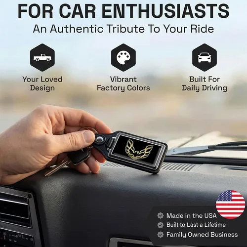 Vista 2 de Brotherhood Car Key Chain for Trans Am Firebird - Classic Models Keychain for Men and Women Gift Key Ring