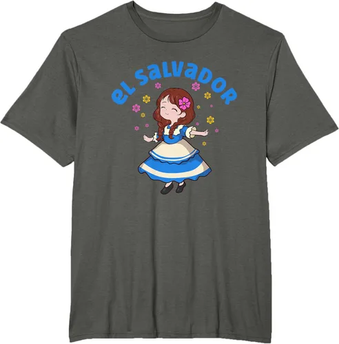 Vista 5 de Camiseta de mujer hispana con bandera salvadoreña de El Salvador Orgullosa, Negro