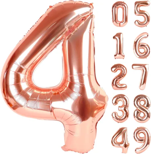Vista 112 de Globo negro de 40 pulgadas con números del 0 al 9 (cero-nueve), globo de cumpleaños de gran tamaño, globo de helio de aluminio con números grandes