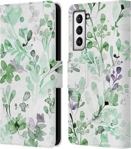 Vista 17 de Head Case Designs Officially Licensed Ninola Beige Wild Grasses Leather Wallet Case Compatible with Samsung Galaxy A07 4G