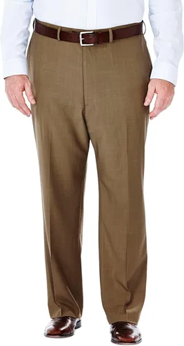 Vista 10 de Haggar E-CLO Repreve Stria - Pantalón de vestir con frente plano para hombre Negro
