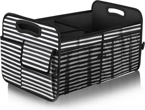 Vista 26 de Femuar Organizador de maletero de gran capacidad, accesorio impermeable para coche, antideslizante, plegable, adecuado para todos los vehículos