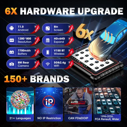 Vista 9 de Autel Escáner MaxiCOM MK900BT, 2026 MK900-BT V2.0 Herramienta de diagnóstico bidireccional, 8 pulgadas hasta MK900 MX900 MK808S MK808BT MX808S