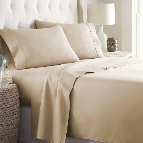 Vista 29 de Danjor Linens - Juego de sábanas tamaño completo para adolescentes, sábanas premium de hotel con 4 fundas de almohada, microfibra cepillada ligera