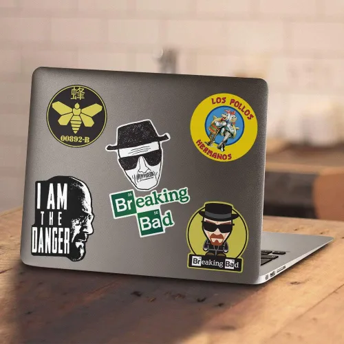 Vista 4 de Pegatinas coleccionables Breaking Bad con Heisenberg y Los Pollos Hermanos