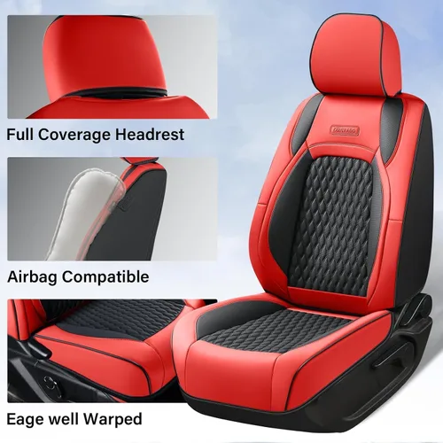 Vista 83 de Coverado Juego completo de fundas de asiento de ajuste personalizado para Chevy Silverado/GMC Sierra 2014-2018 1500, 2015-2019 2500HD 3500HD Negro