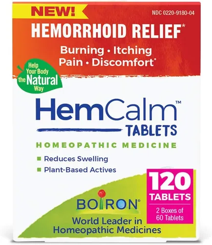 Vista 12 de Boiron HemCalm - Tabletas para aliviar el dolor, picazón, hinchazón o malestar, 60