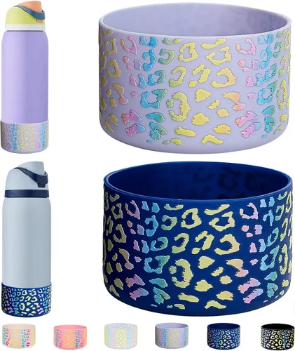 Vista 62 de WK IEASON 2 fundas de silicona para botella de agua Owala, base protectora para botella de agua Owala FreeSip Twist y Flip Flask accesorios