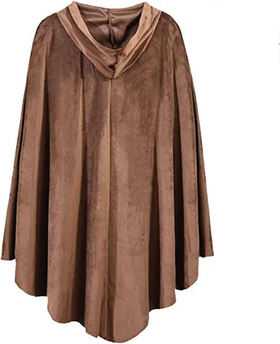 Vista 5 de Capa para cosplay de Halloween, capa con capucha, estilo vintage, para mujer, bruja, vampiro, medieval, capa con capucha