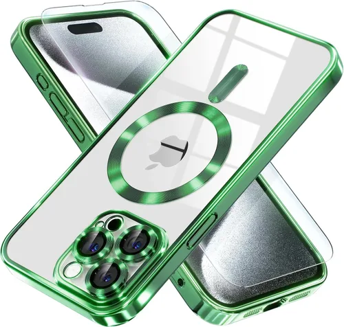 Vista 43 de Misea Funda magnética para iPhone 14 compatible con MagSafe [nunca amarillenta] [protección contra caídas de grado militar] protector completo