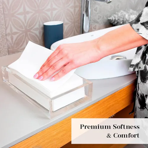 Vista 8 de AH AMERICAN HOMESTEAD Servilletas desechables – Servilletas de alta calidad, toallas de papel suave para invitados para baño, toallas de mano