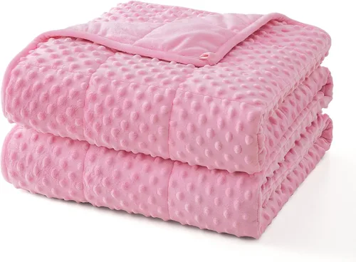 Vista 20 de Topcee Manta con peso (3 libras, 36 x 48 pulgadas), manta refrescante pesada para dormir, se aplica a 20-40 libras, manta suave y gruesa
