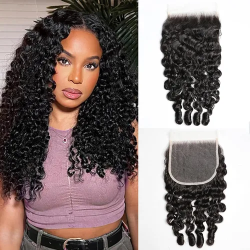 Vista 13 de Lemoda - Extensiones de cabello con cuerpo ondulado frontal 13x4, de encaje transparente HD, cierre frontal de encaje de cabello humano brasileño