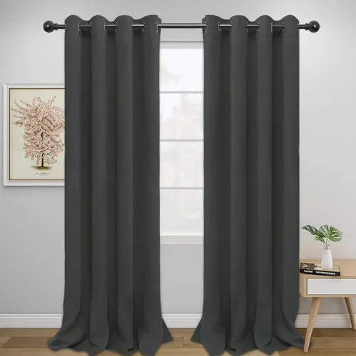 Vista 38 de Easy-Going - Cortinas opacas para dormitorio, aislamiento térmico sólido con ojales, cortinas de ventana para reducción de ruido, cortinas
