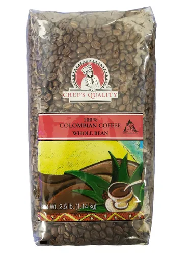 Vista 4 de Chef's Quality Café colombiano en grano entero, 10 libras
