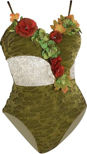 Vista 4 de Green Woodland - Body de hadas recortado para adultos LXL, 1 pieza, malla duradera y poliéster, diseño adorable y encantador, perfecto para eventos