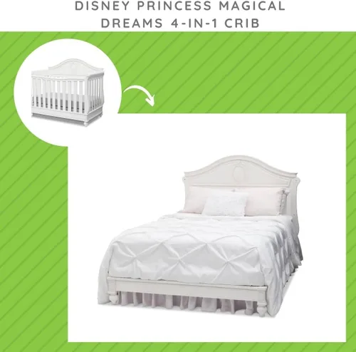 Vista 3 de Delta Children - Kit de conversión de tamaño completo compatible con Disney Princess Magical Dreams y Disney Enchanted 4 en 1 Cunas convertibles