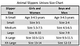 Vista 9 de Happy Feet Pantuflas de animales para adultos y niños, acogedoras y cómodas, suela de goma resistente, plantilla gruesa de espuma viscoelástica